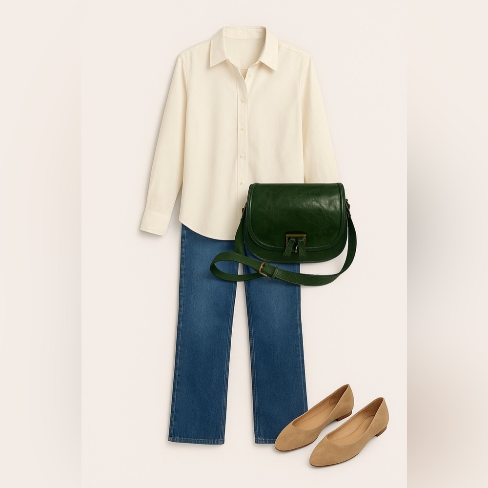 Red Valentino Green Leather Crossbody Bag